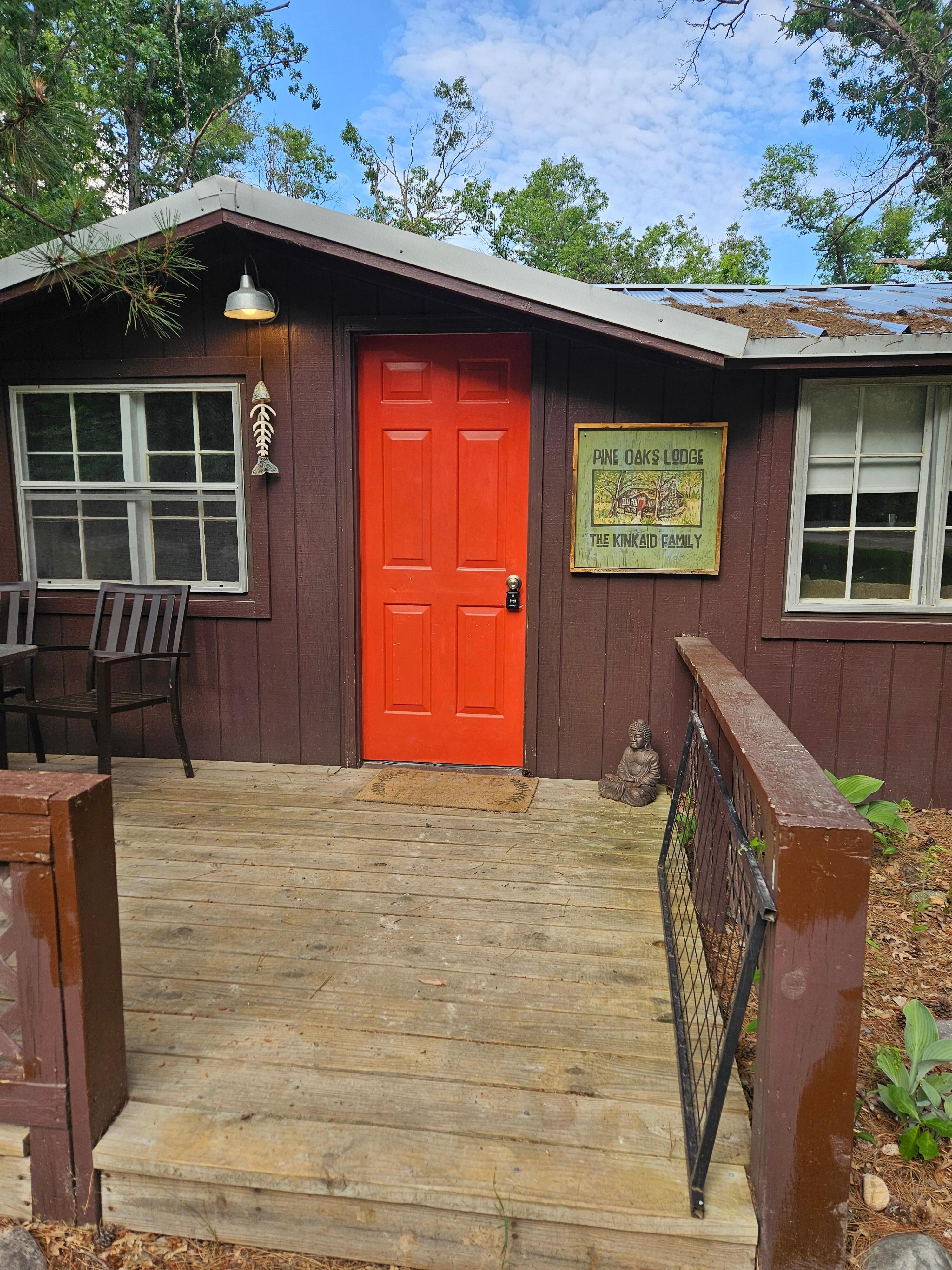 Front of cabin. 