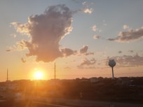 Sunset from front sitting area.