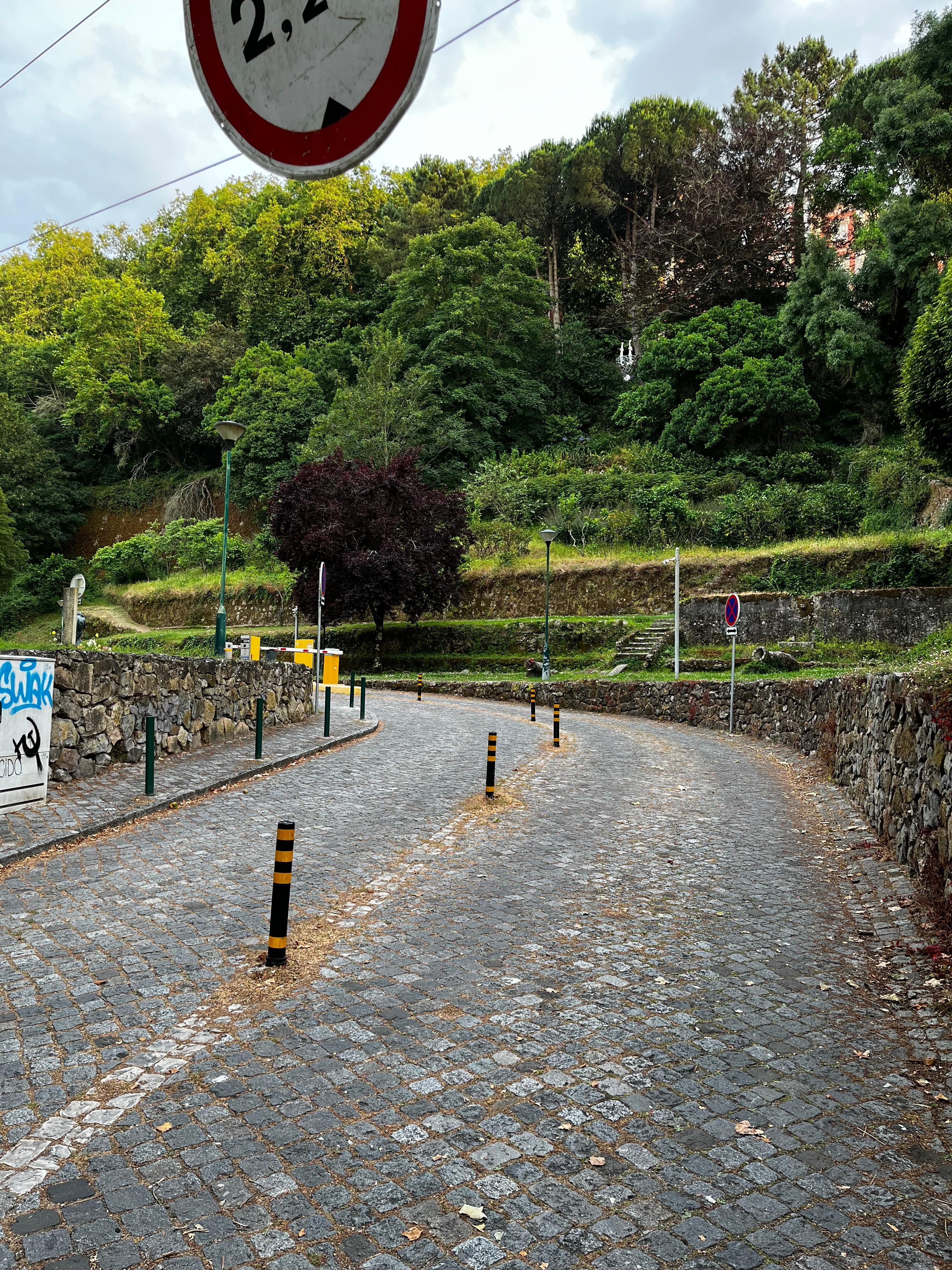 Many switch backs and narrow roads