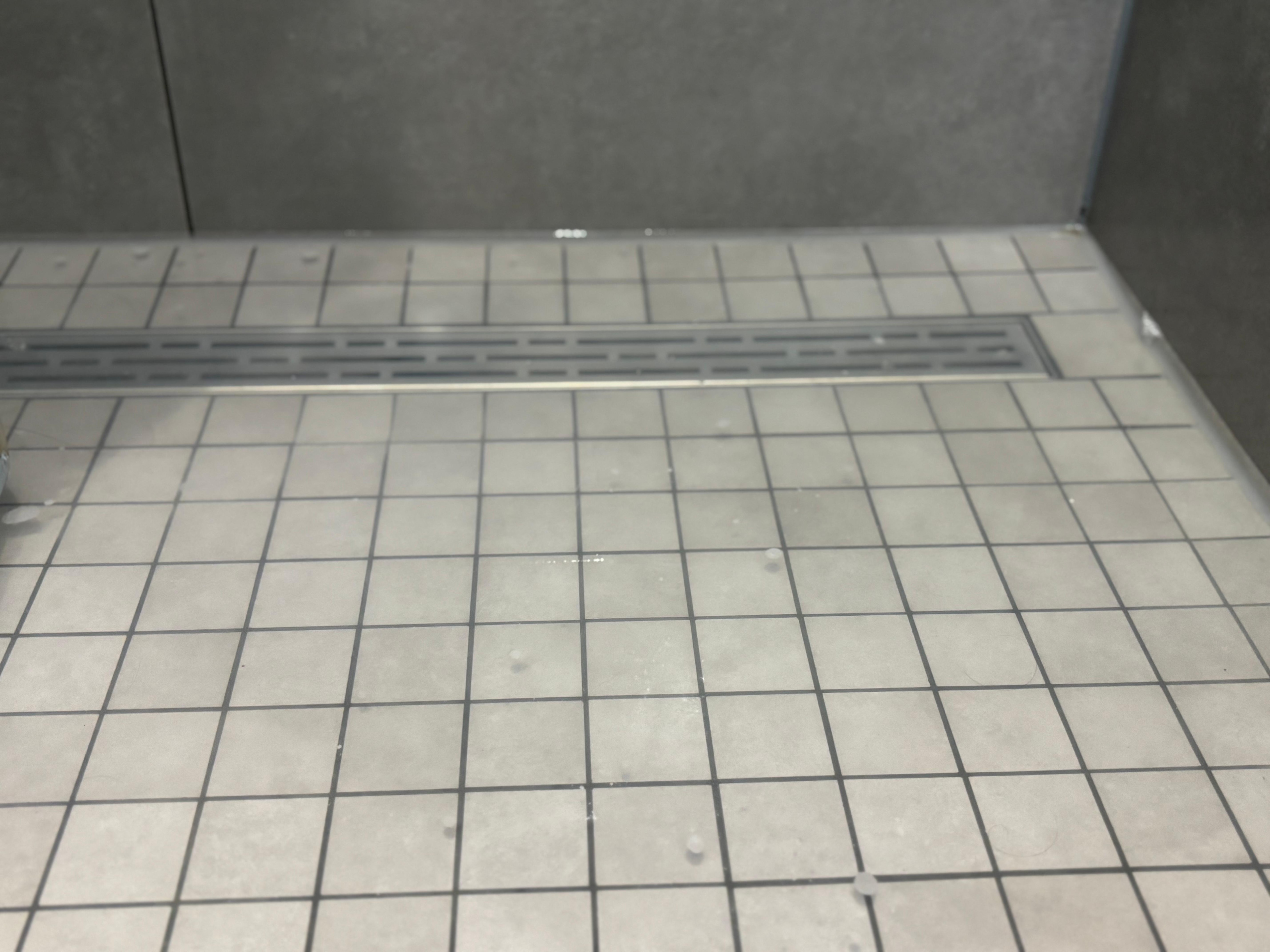 The shower is full of water. 