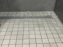 The shower is full of water.