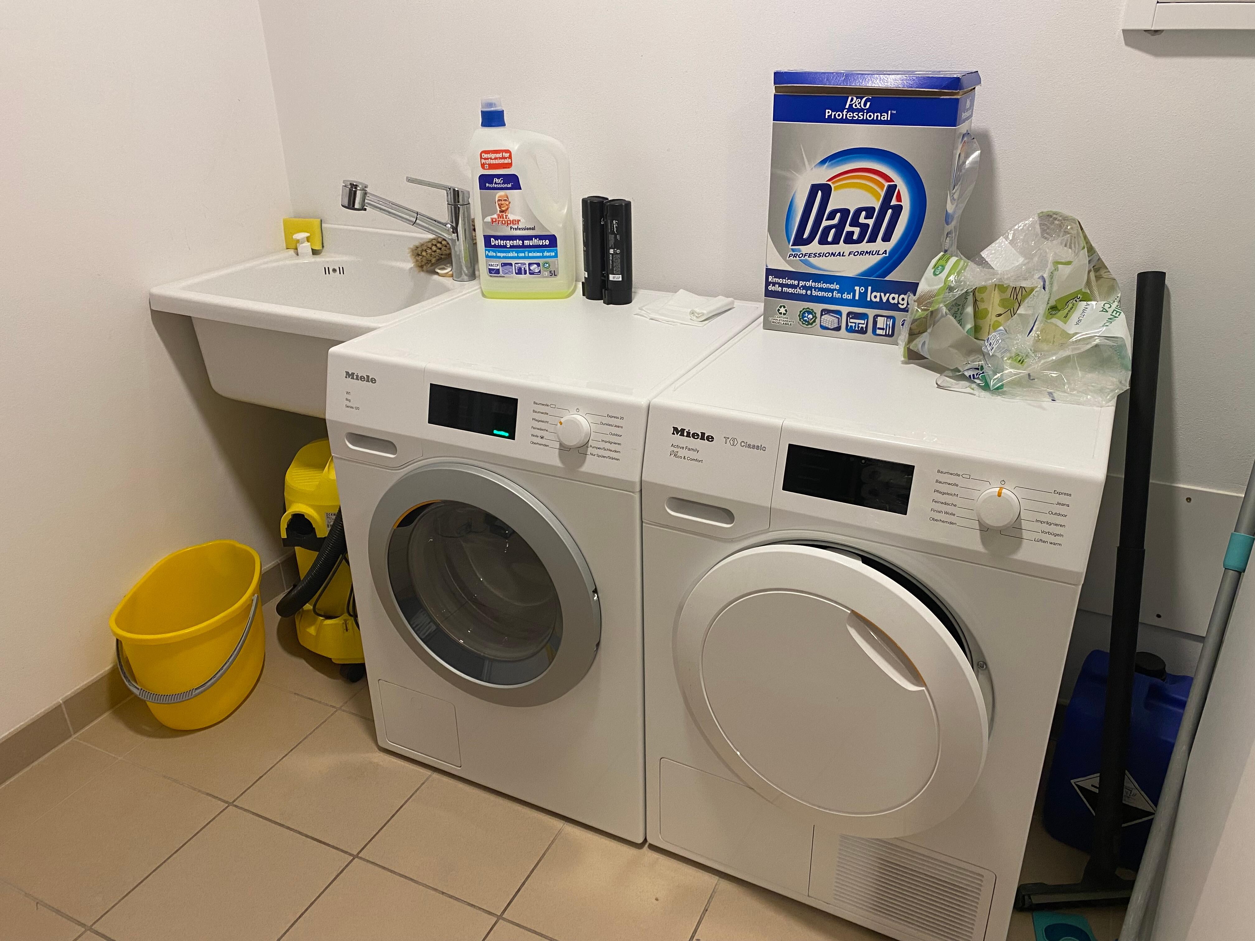 Der Waschbereich mit Miele Geräten