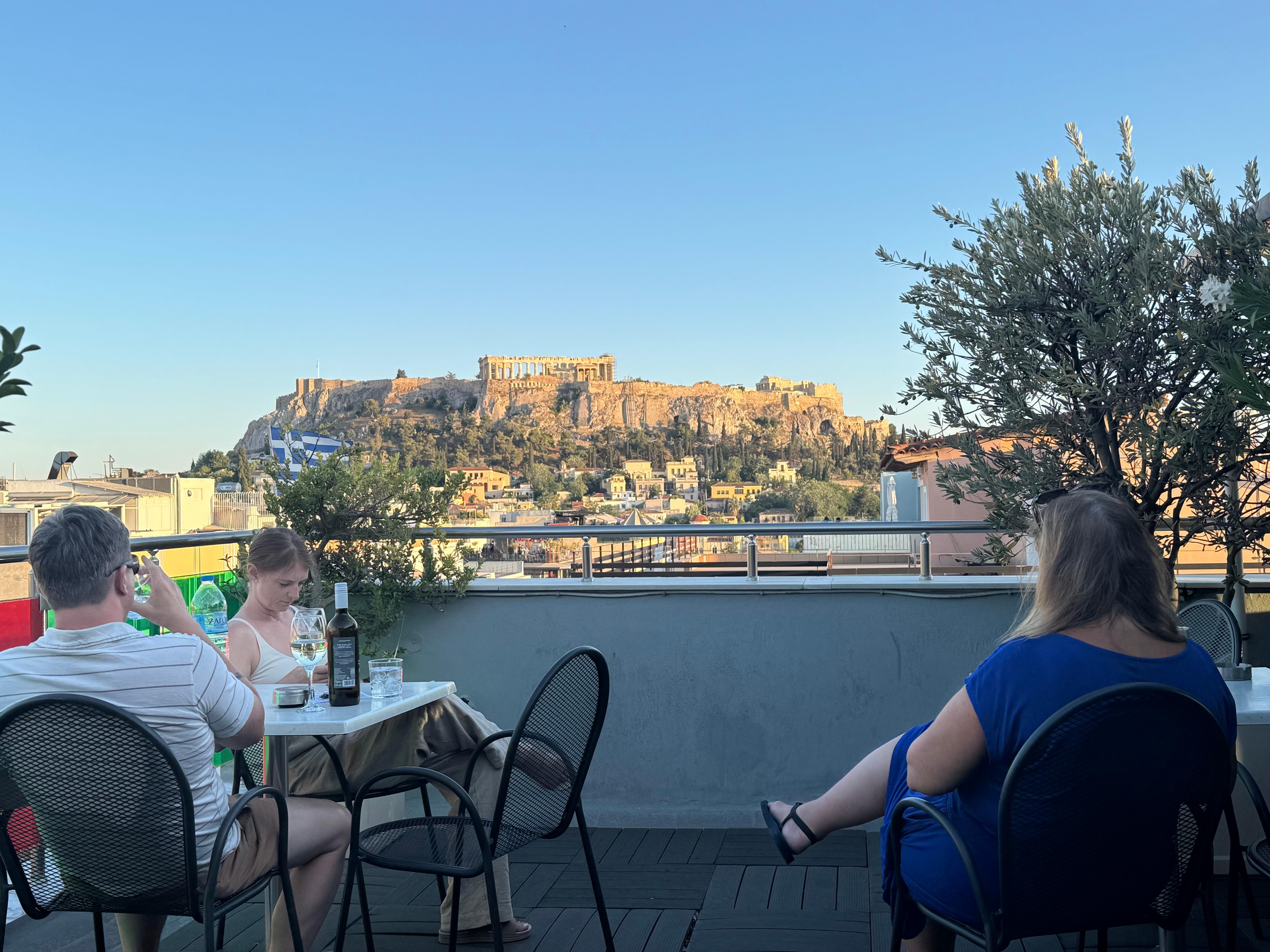 Small rooftop bar view