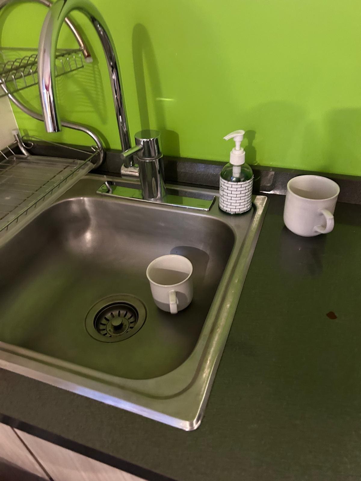cups left on the sink