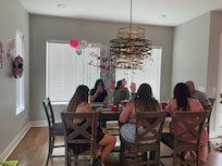 Birthday party around the table