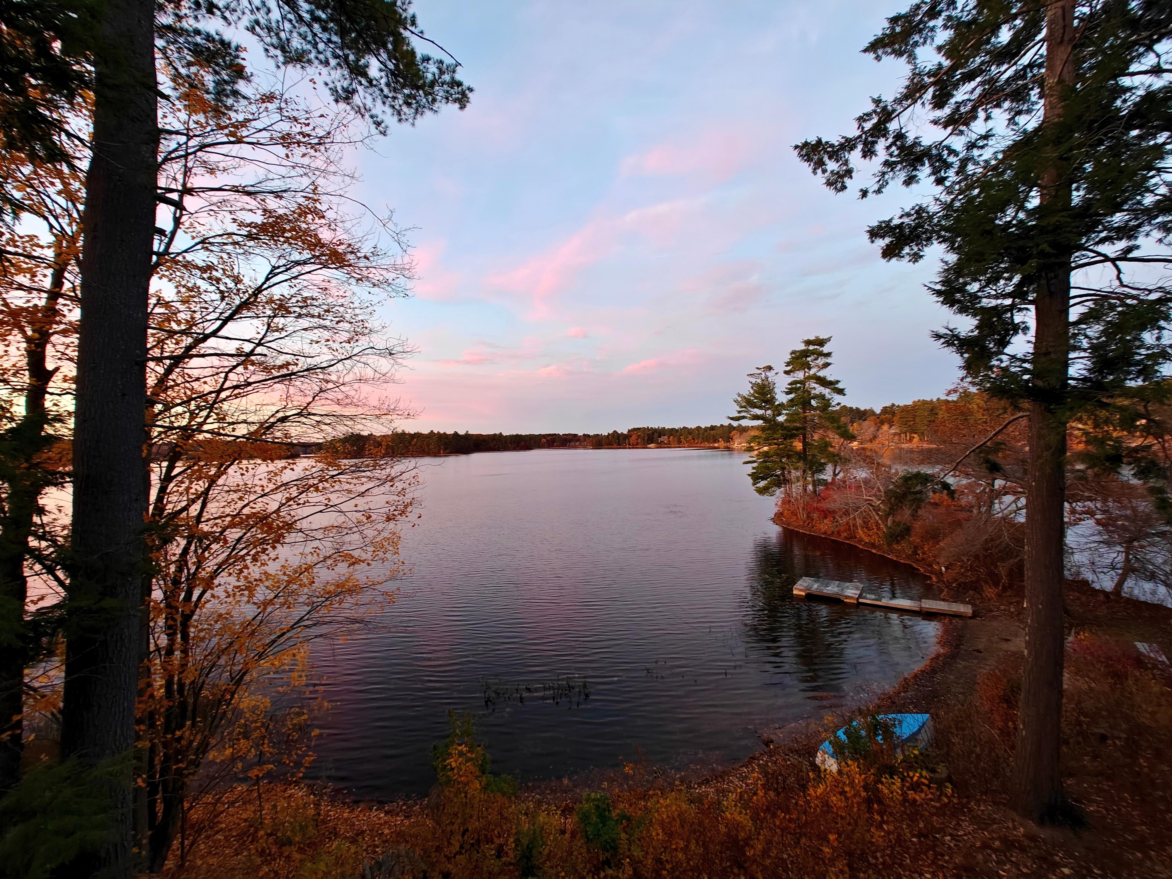 Beautiful early sunset (sky blue-pink, as my grandfather used to say).