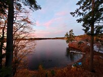 Beautiful early sunset (sky blue-pink, as my grandfather used to say).