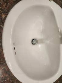 Hair in the sink.