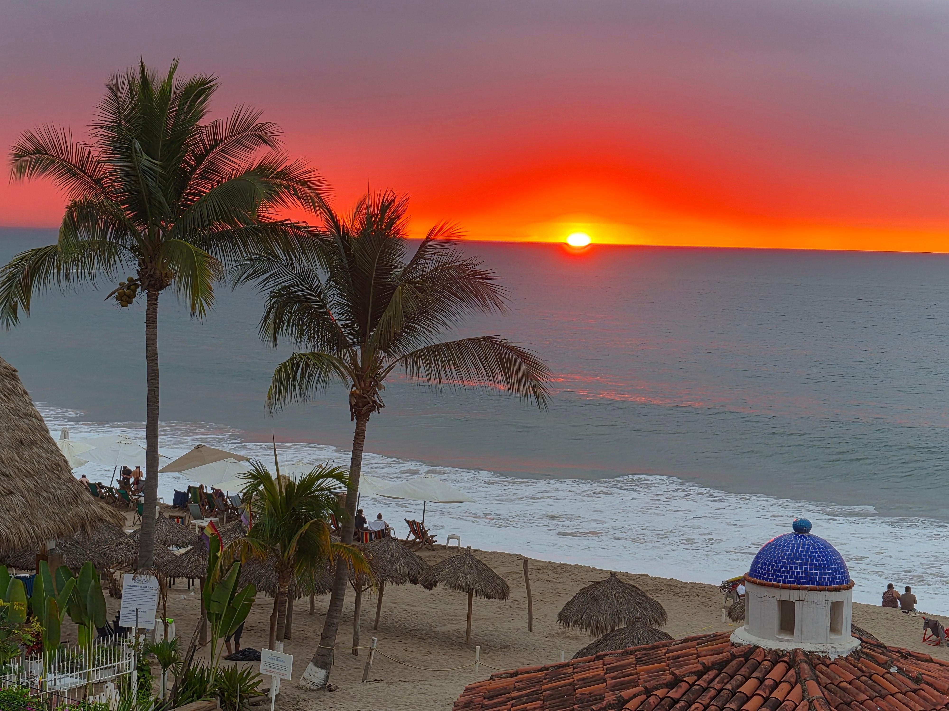 Sunset from our  balcony.