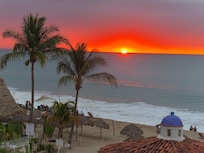 Sunset from our balcony.