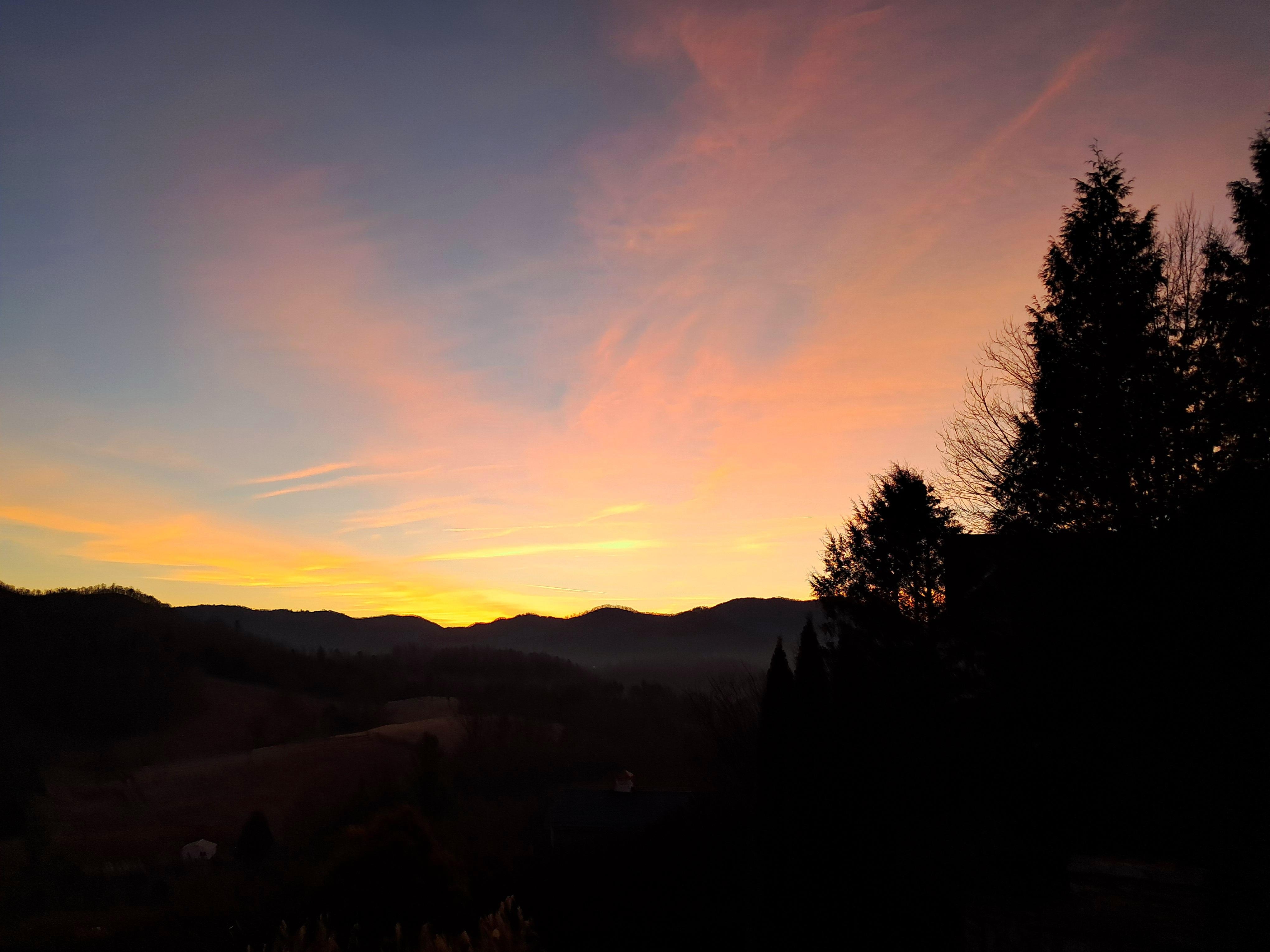 Sunrise from the back porch