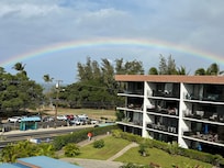 Rainbow over other side of complex
