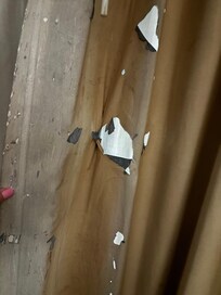 The room darkening drapes.