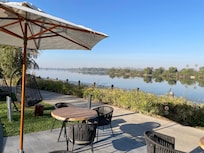 The views from the hotel across the Zambezi are simply stunning.