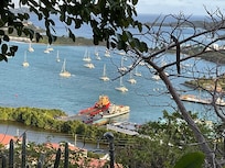 The view from the deck of the apartment.