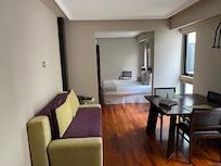 The suite was very spacious including kitchen, sitting room, bedroom and large bathroom