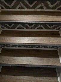 Stair trim coming apart.