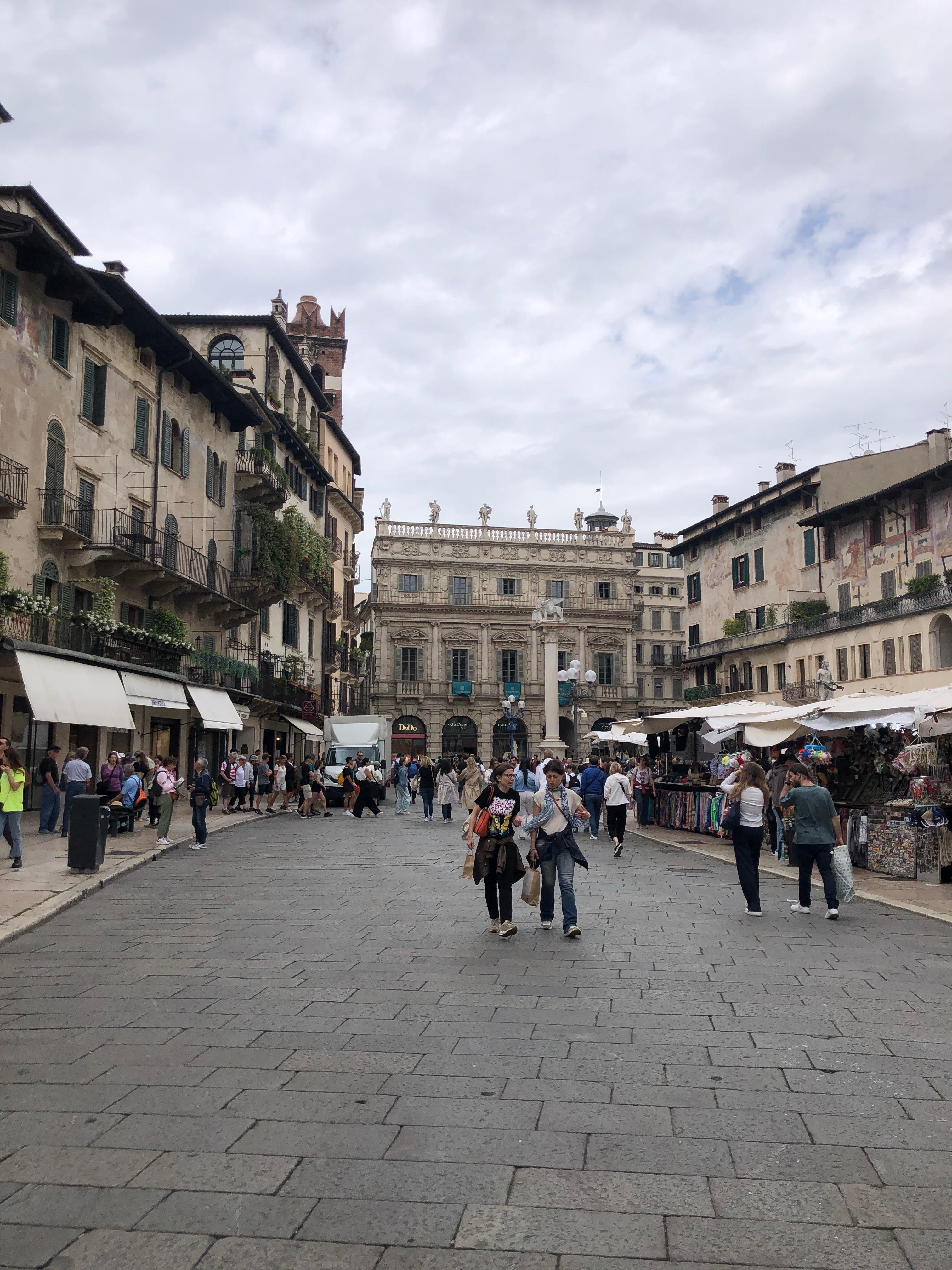 The Hotel Aurora is located immediately adjacent to this main piazza.