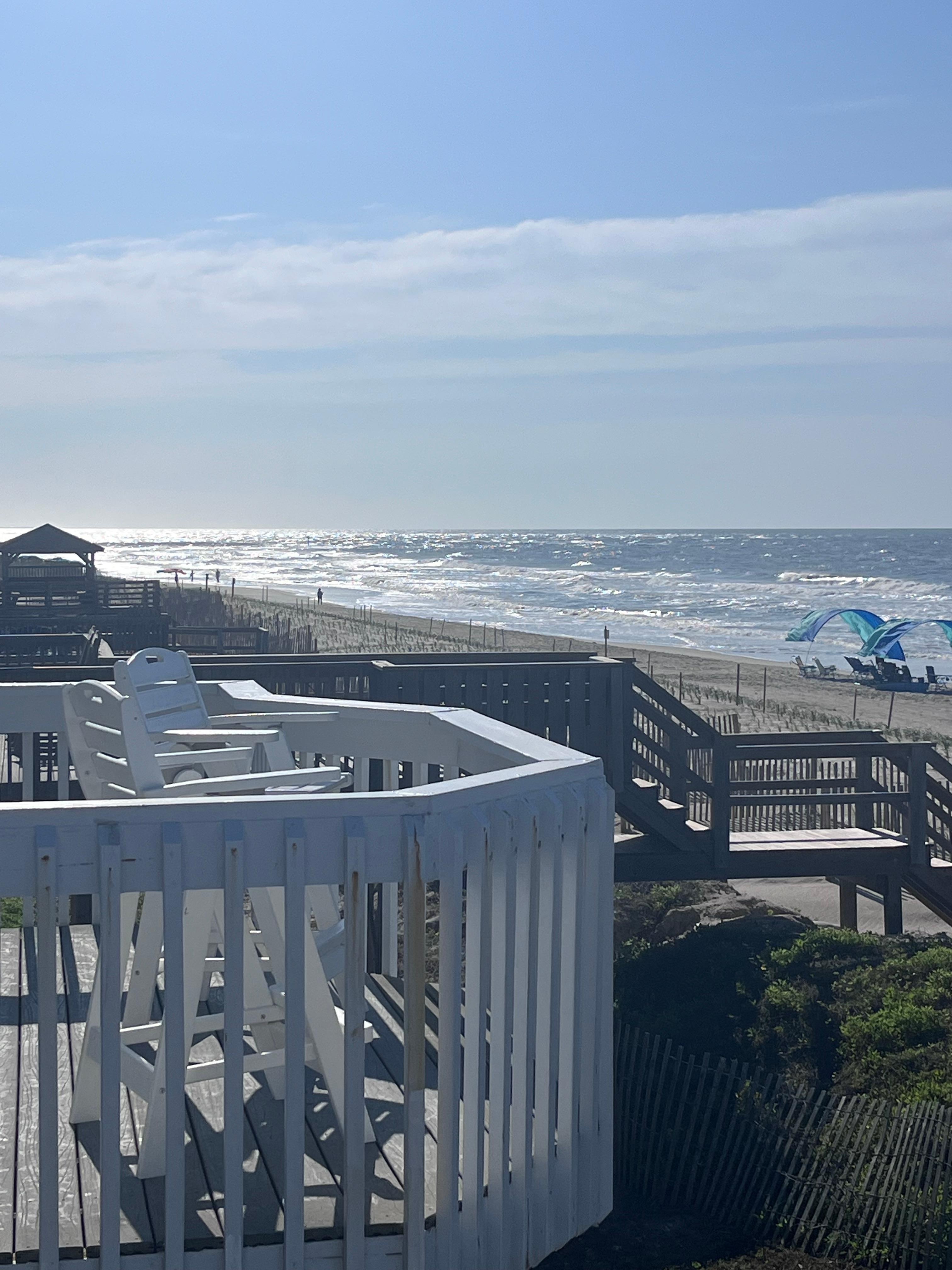 From the downstairs deck.