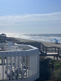 From the downstairs deck.