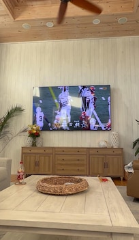 Watching The Cowboys Game on a 98 inch TV in the living room!