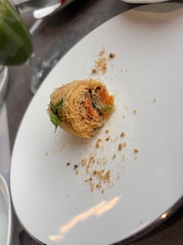 サーモンだったかな。朝食とは思えない位。パリパリ美味しかった
