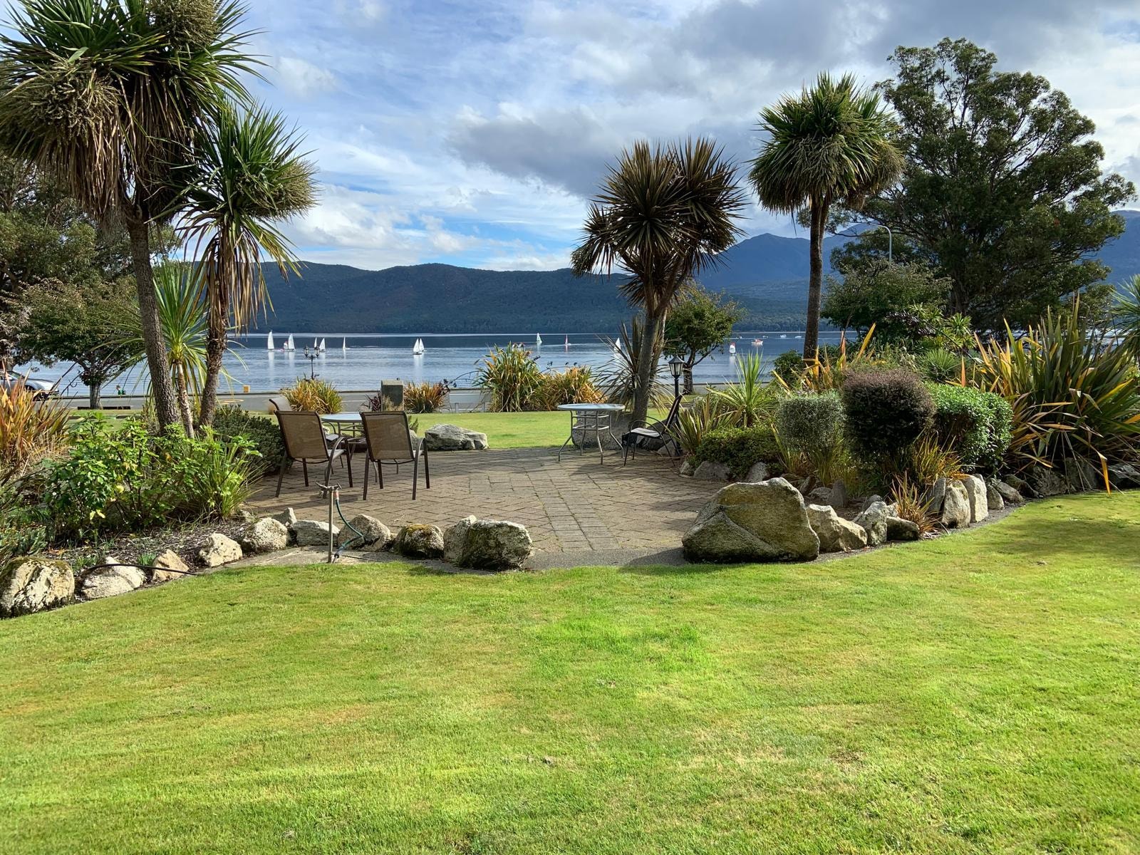 View from our room of Lake Te Anau