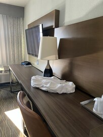 Room condition upon entering. Didn’t even put our bags down before leaving hotel