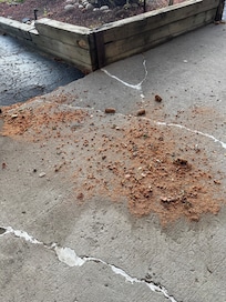 What I swept up on the front porch area