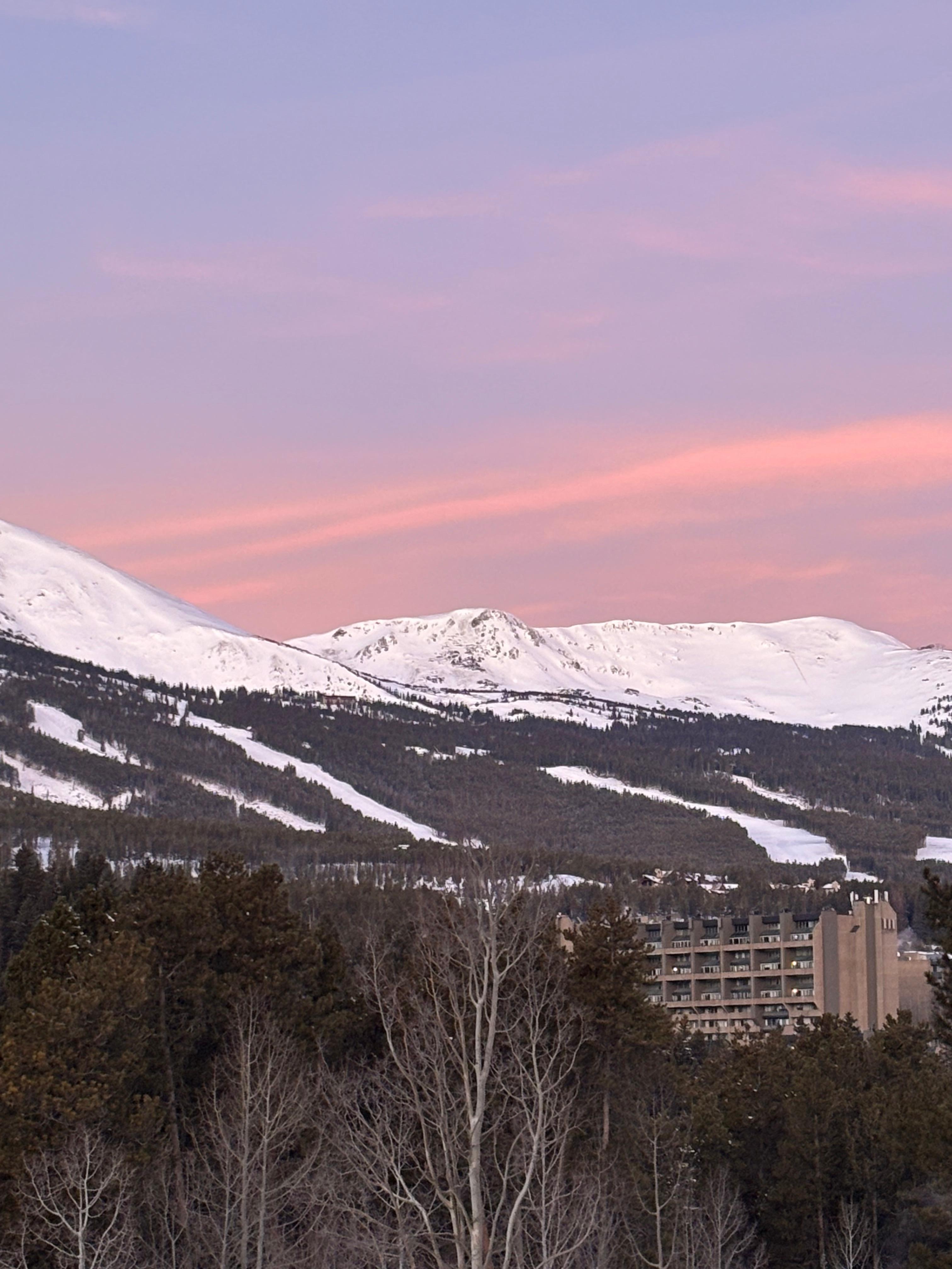 View from windows sunset