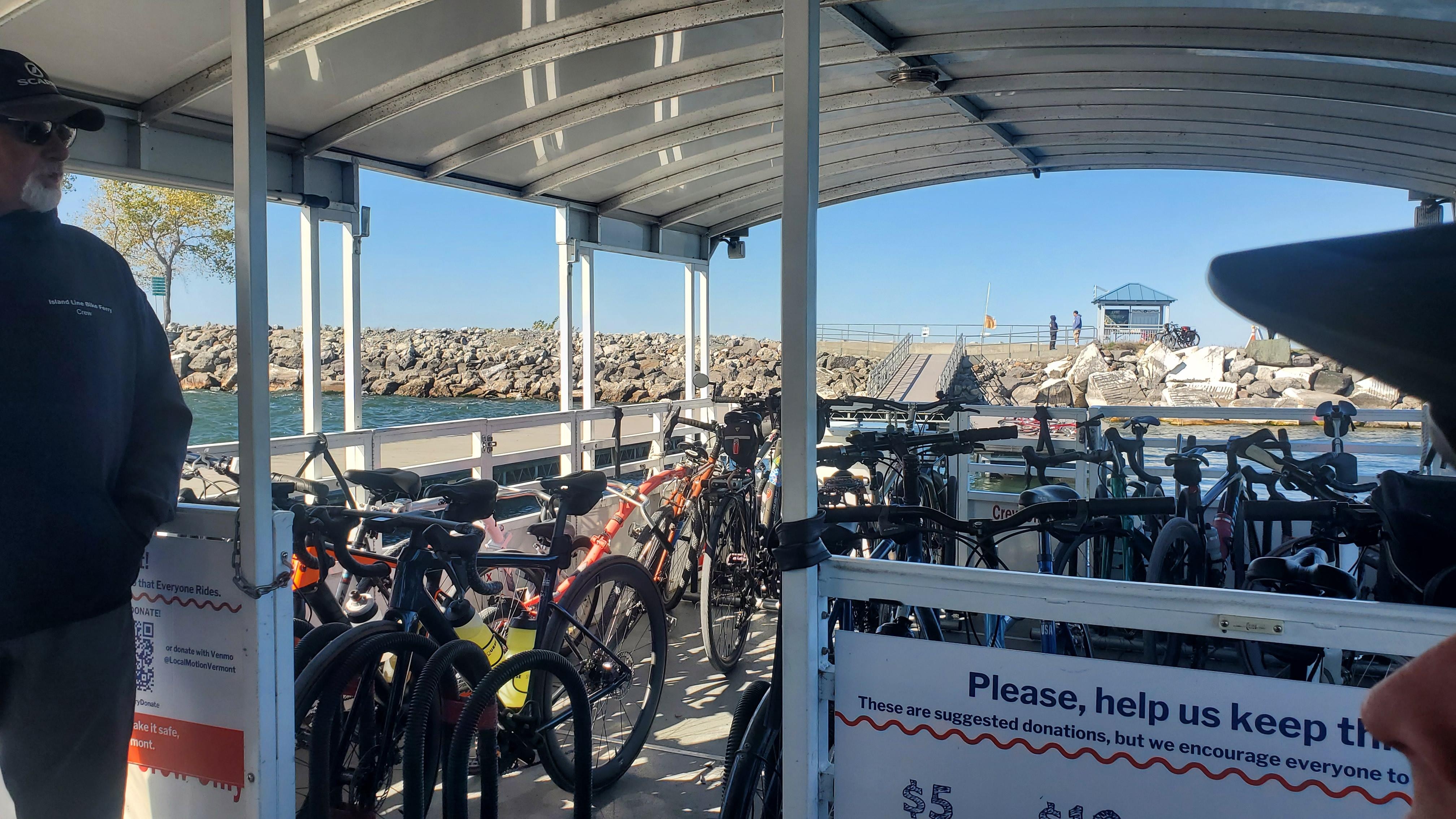Bike ferry off the causeway