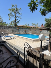 View of pool adjacent our living quarters