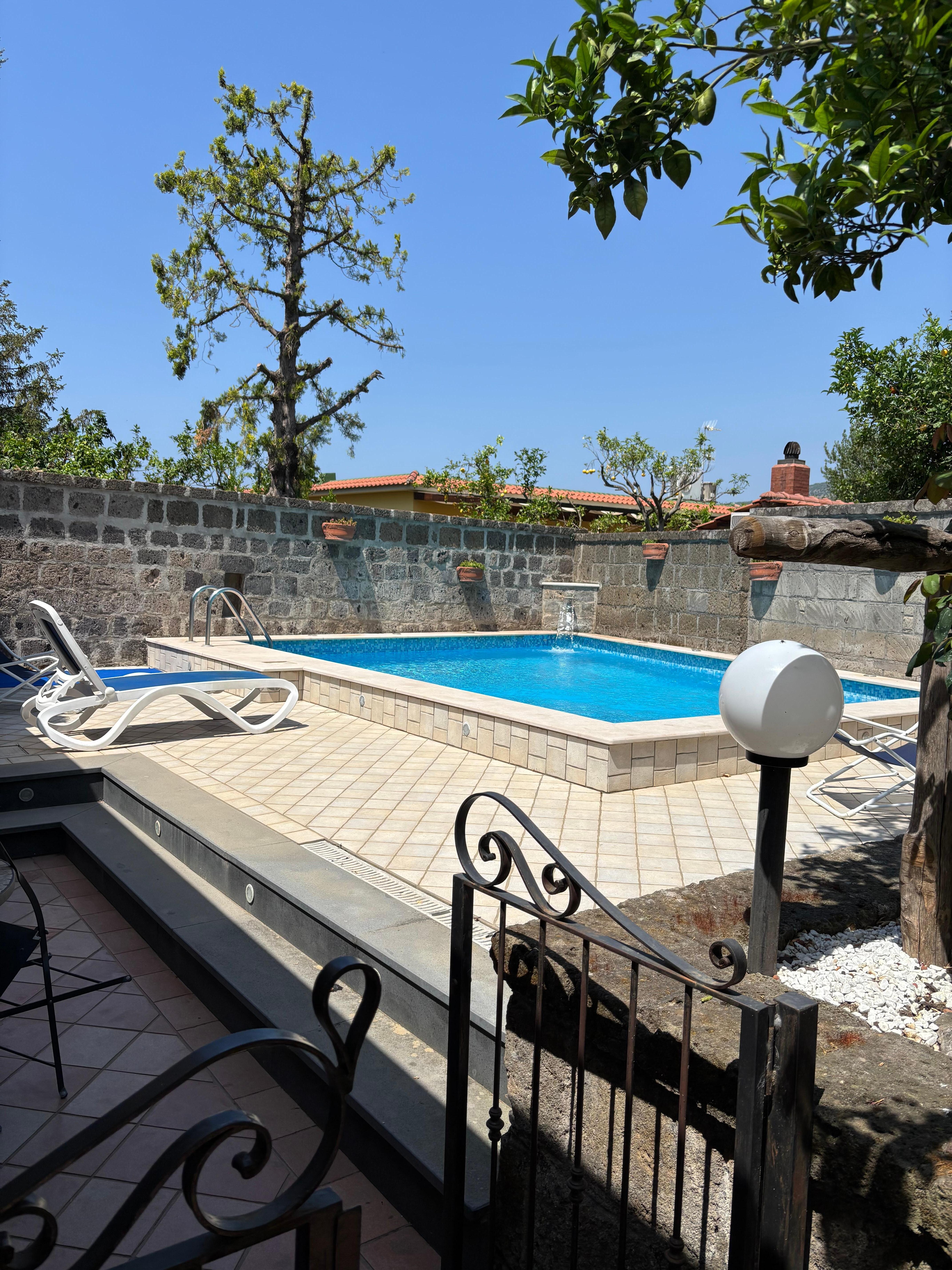 View of pool adjacent our living quarters