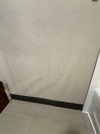 Wall paper falling off with the mold