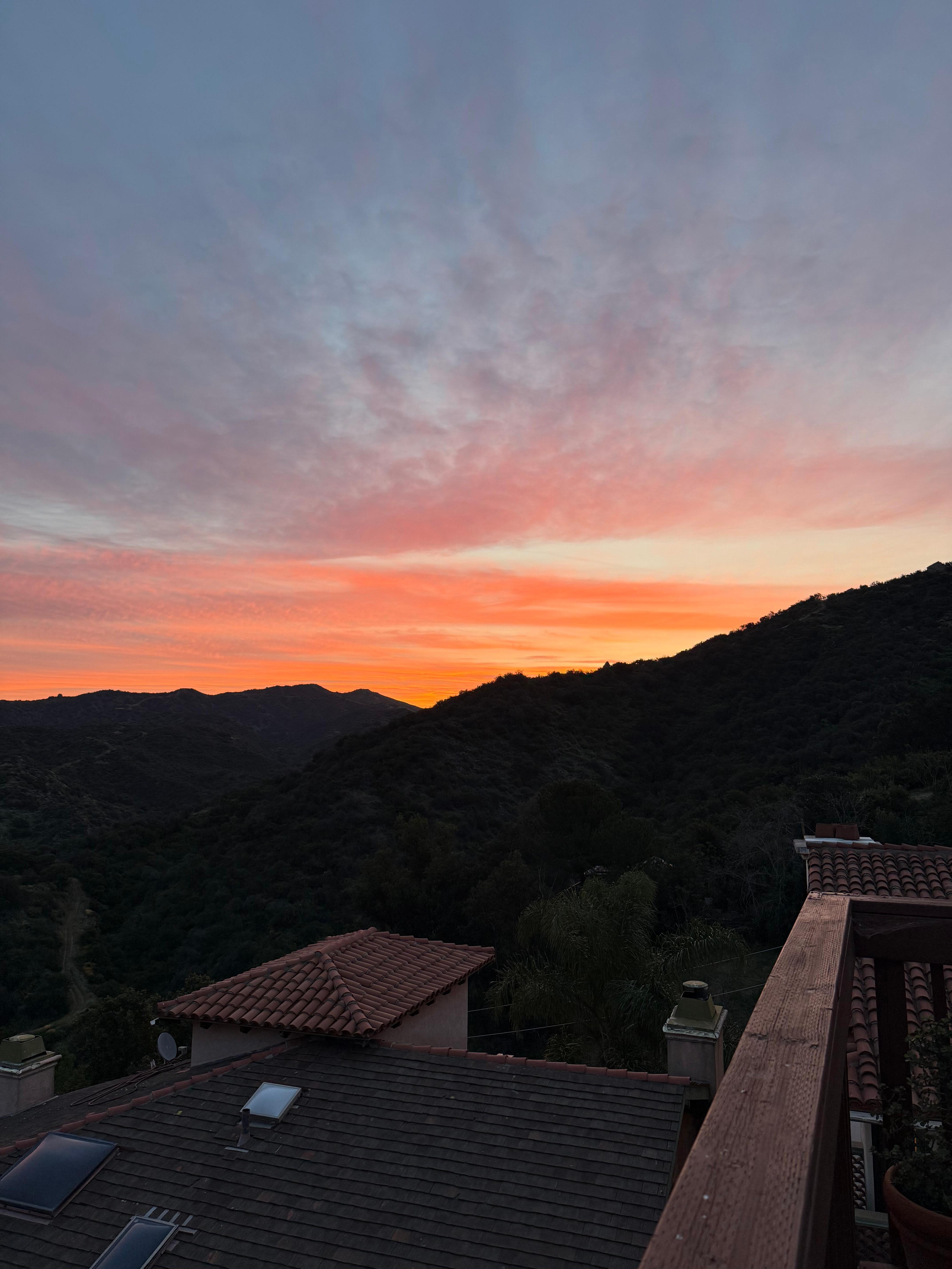 Sunrise from the deck view. 