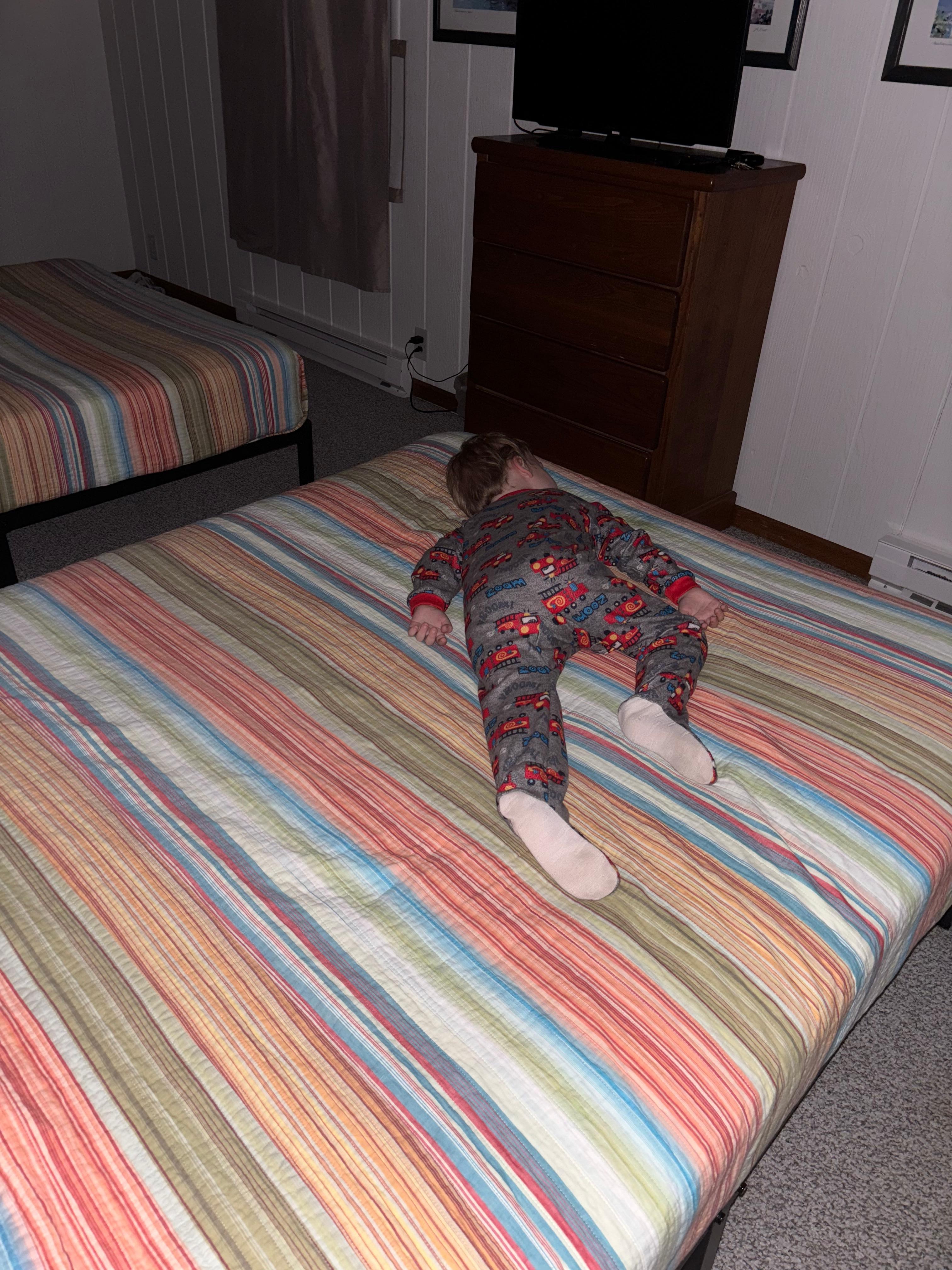 Thank goodness for all the beds- we had a bed hog!