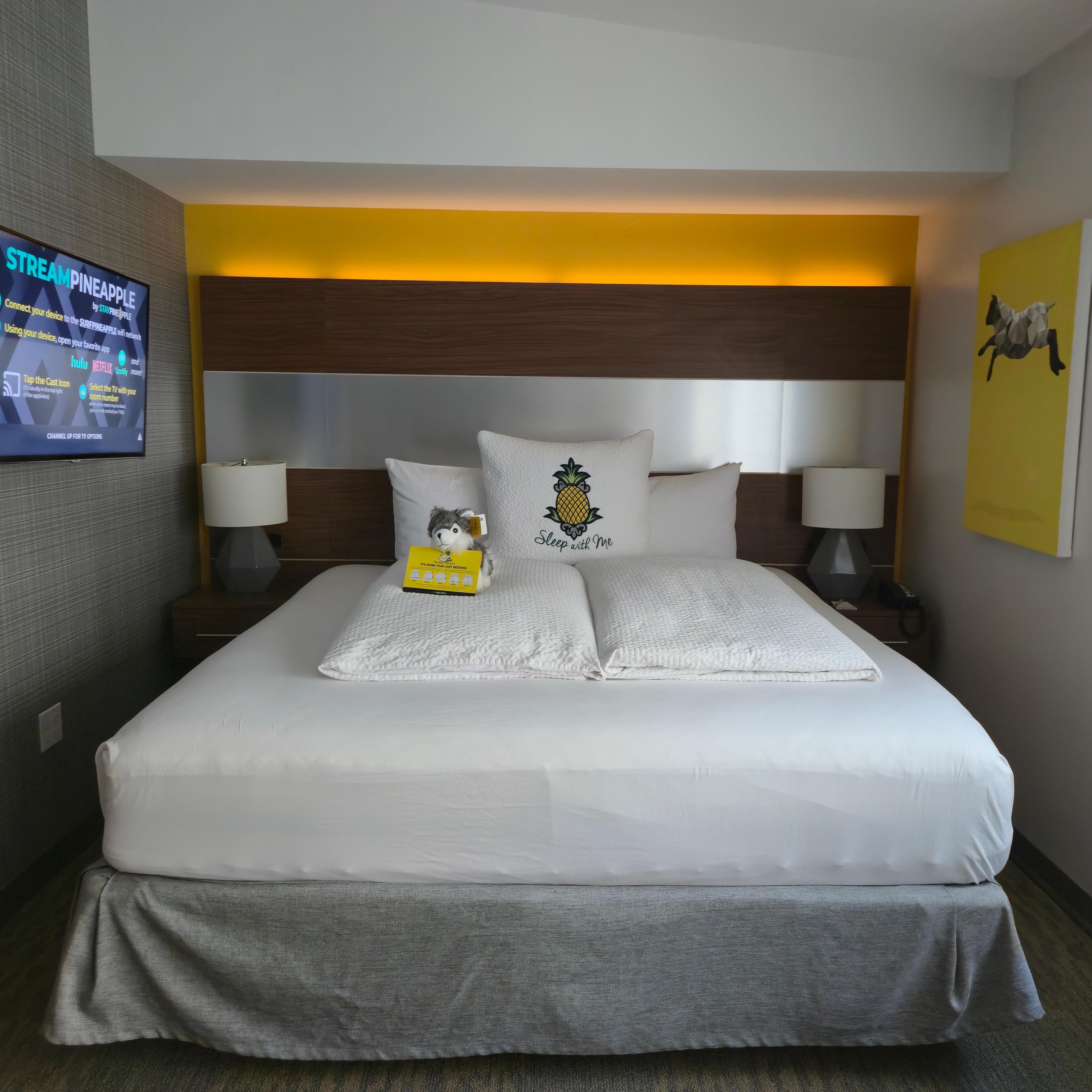 Very comfortable bed.