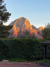 Sunset view from the front door