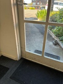 Dirty entrance door