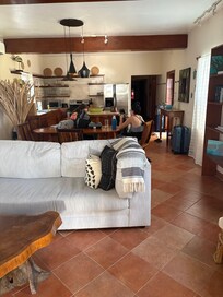 Living room and kitchen