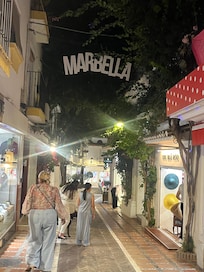 The Marbella sign in town
