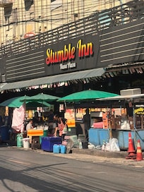 Just across the road