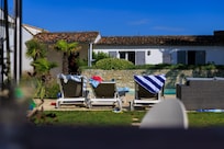 Lots of time spent in the expansive front garden and in the pool