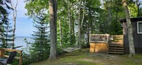 View from the side of the cabin.