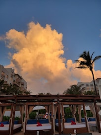 Beachfront, facing the hotel near cabanas/ceviche restaurant