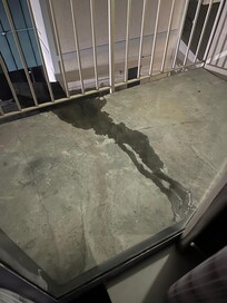 Air-conditioning leaking all over the balcony