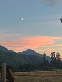 Jew from house at sunset. Lovely porch seating. We even watched some meteor showers in middle of night.