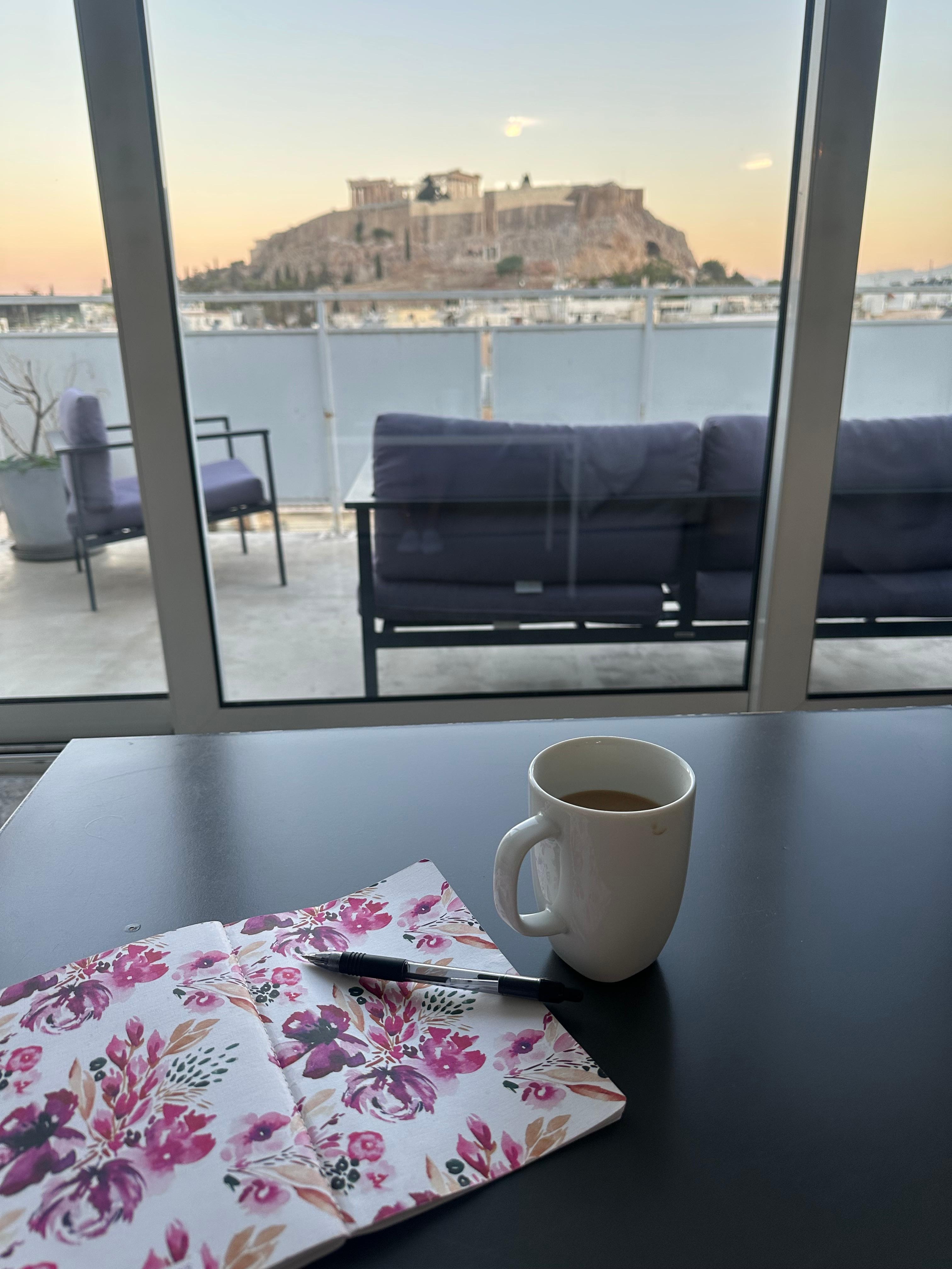 Morning coffee with the view. 