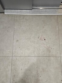Beetroot and other filth in the elevator when I arrived