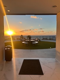 Common terrace on upper floor with incredible sunset views!
